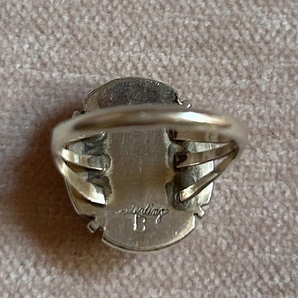 Blue Lapis Native American Sterling Silver Ring ~ Size 7.5~Artisan stamped “B” - Picture 5 of 5